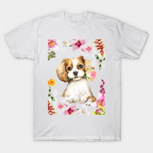 Cavalier King Charles Spaniel brings a rose T-Shirt